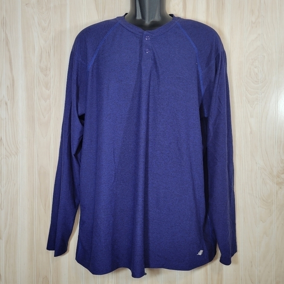 NordicTrack Men’s Long Sleeve Shirts - Blue & Purple, set of 2 - Picture 10 of 11